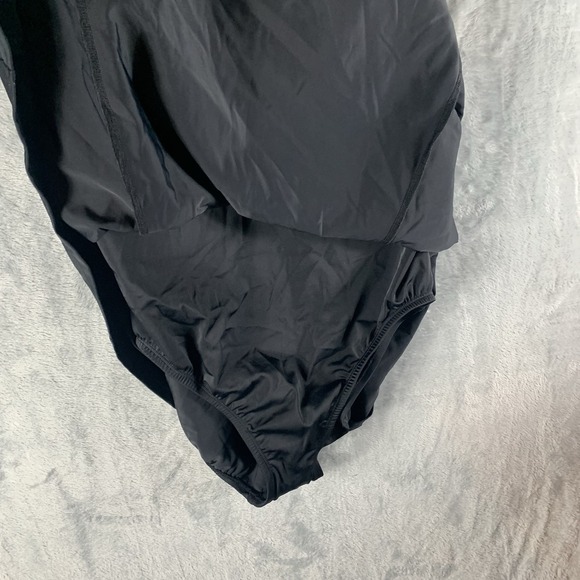 Swim Solutions‎ Women's Swimsuit Dress 18 Black One Piece Empire Tie Waist NWT - Picture 5 of 9